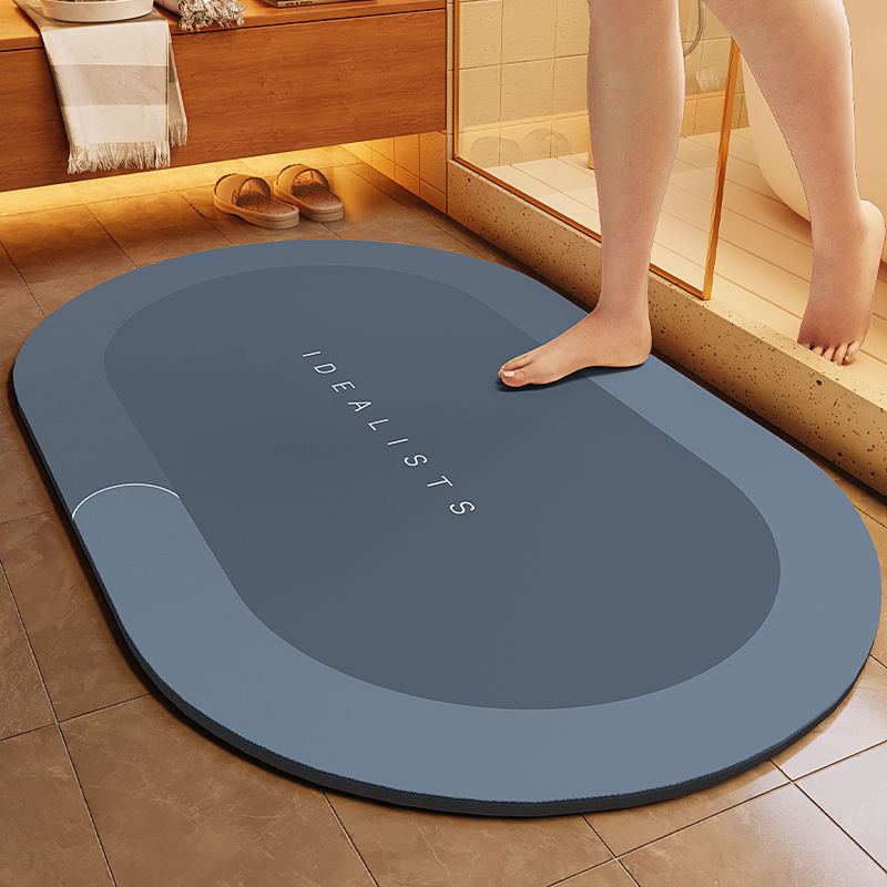 Minimalist Diatomaceous Earth Bathroom Mat For Quick Water Absorption And Drying photo 1
