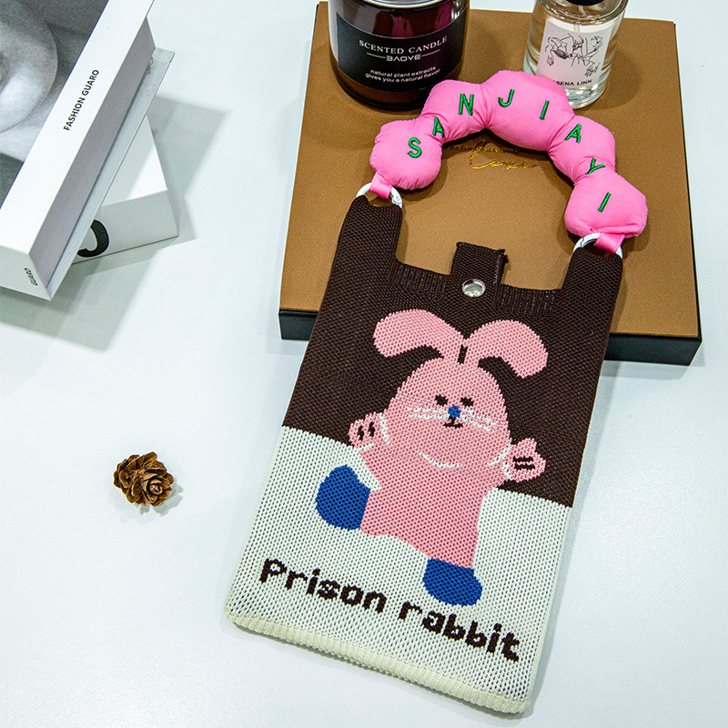 High-end Women's Knitted Phone Bagversatile And All-match photo 4