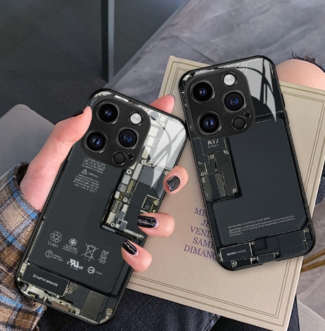 Circuit Board Phone Case Funny Creative Cool Glass Shell photo 1