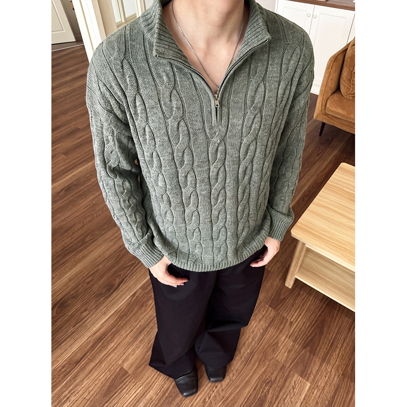 Men's Textured-knit Sweater With A Preppy Old-money Vibe photo 6