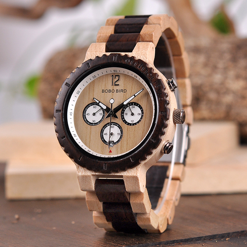 R08 Classic Wooden Analog Quartz Watch photo 5