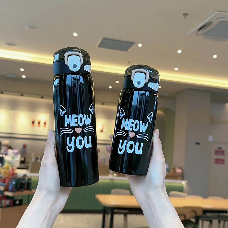 Handy Straw Cup Cute Bear Design For Students And Couples photo 3