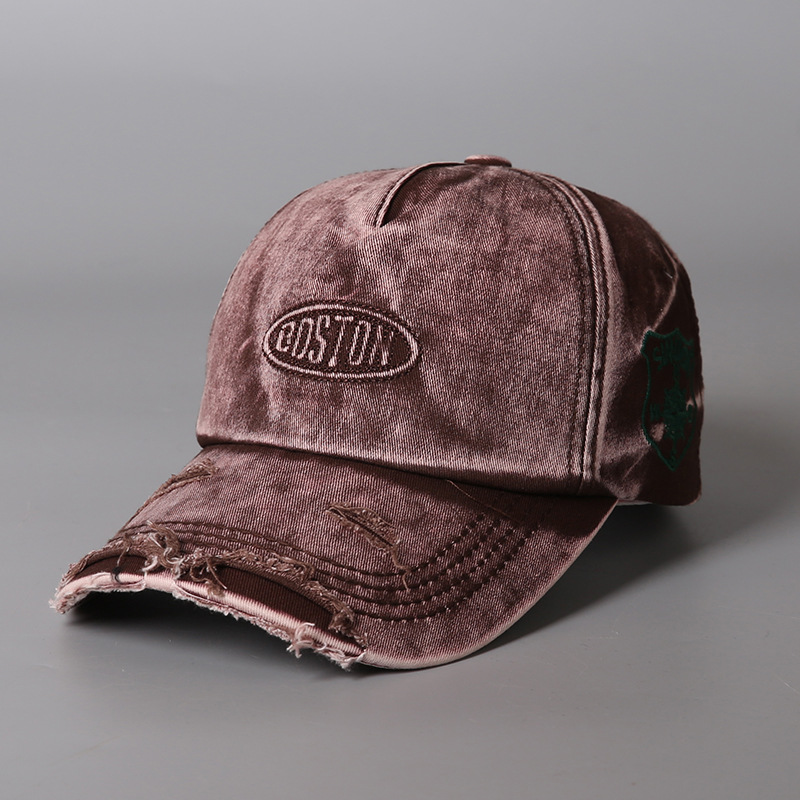 Mens Retro Distressed Ripped Baseball Cap photo 3
