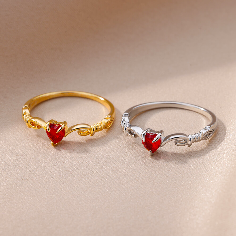 Zircon Niche Fashion, Heart-shaped Ring, Light Luxury Jewelry photo 5