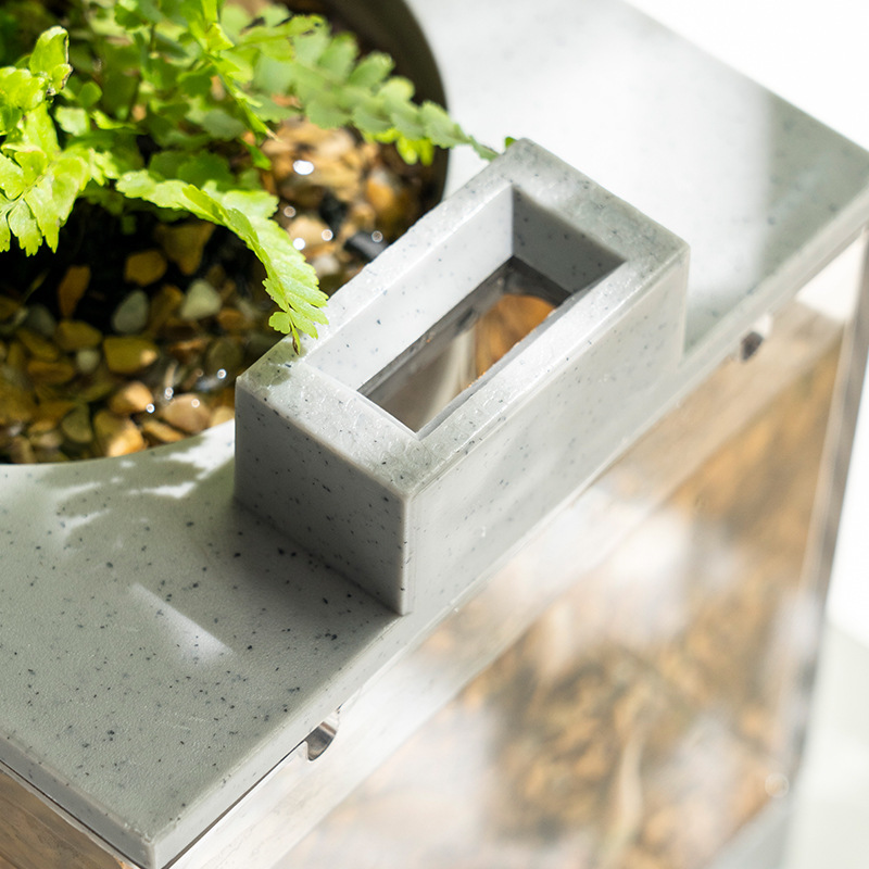 Micro Landscape Fish Tank Small Creative Filter Mute Water Flow photo 1