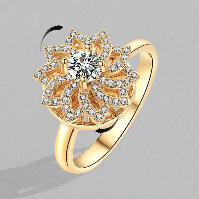 Stylish High-end Zircon-inlaid Open Ring For Women photo 6