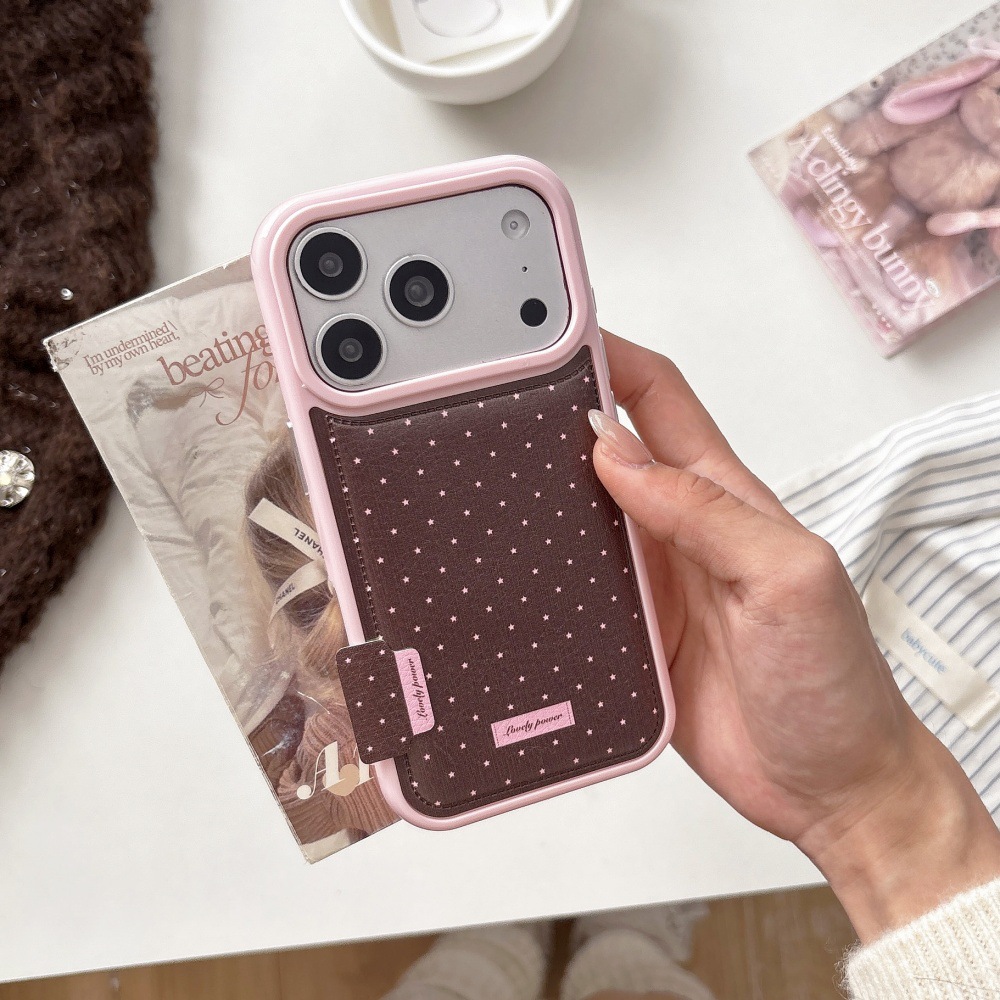 Cartoon Polka-dot Star Stand Phone Case photo 5