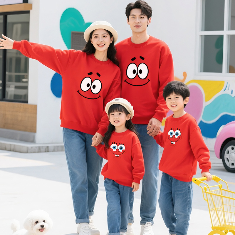 Parent-Child Matching Sweatsuits New FallWinter Styles For Families Of Three Or Four Casual And Loose-Fitting photo 8