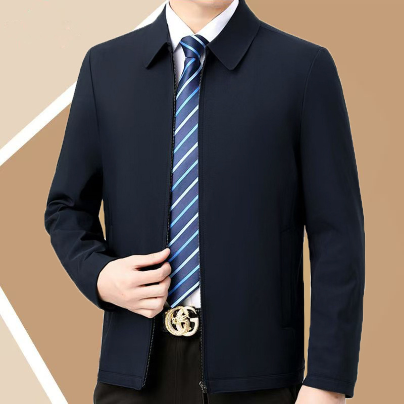 Turn-down Collar Business-casual Jacket For Middle-aged Men photo 1