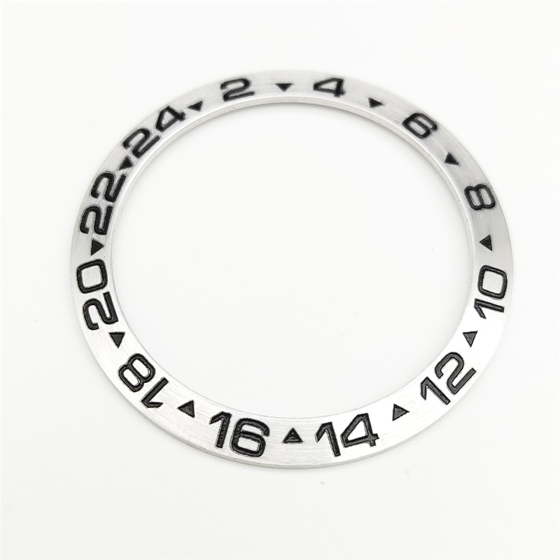 Watch Accessory 38mm Silver Bezel, Replacement For The Black And Green Submariner Case, Outer Bezel Ring photo 7