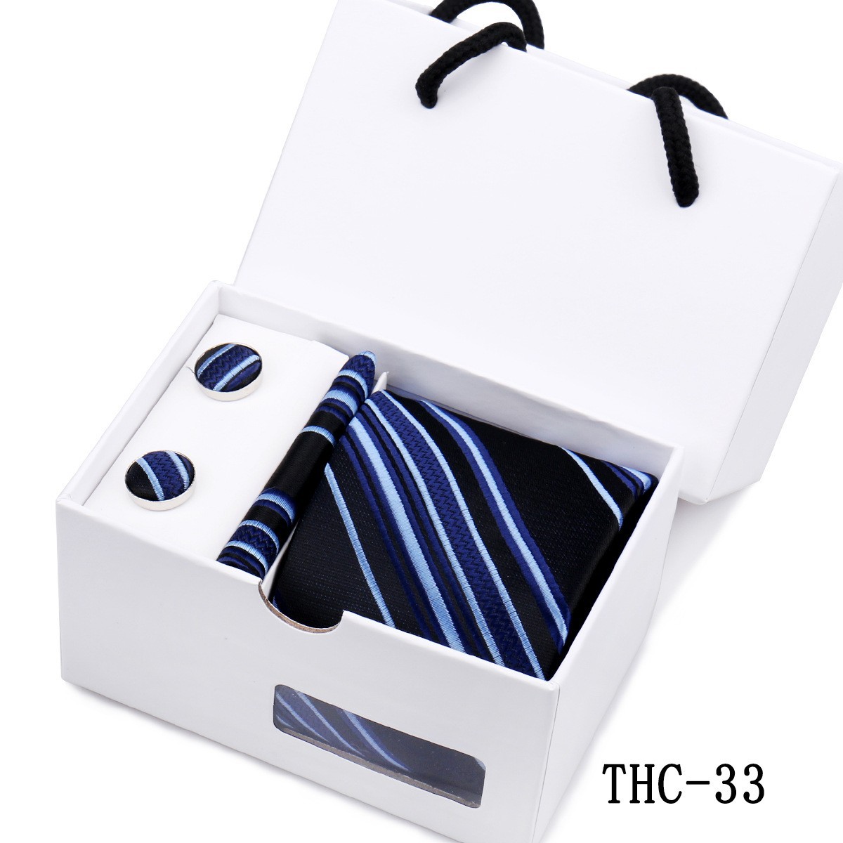 Mens Premium Tie Pocket Square And Cufflink Gift Set photo 8