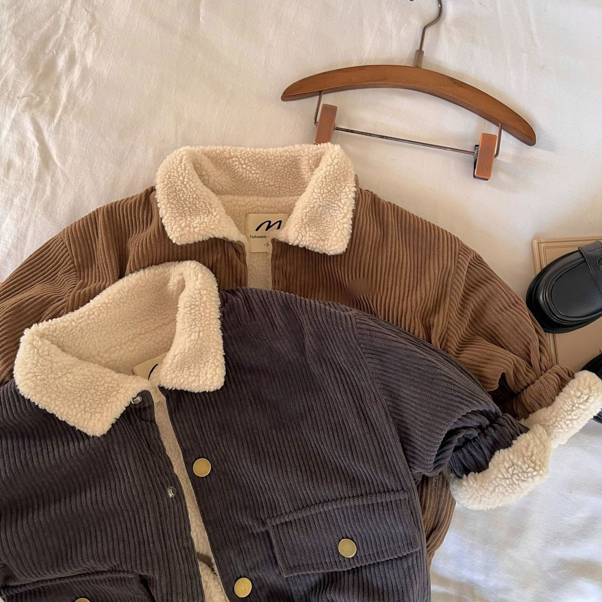 Corduroy Collared Jacket For Boys And Girls photo 8