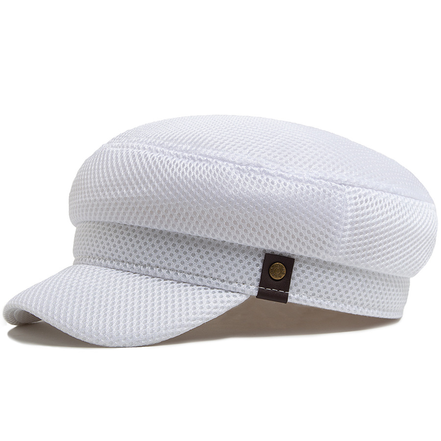 Retro Artistic Flat-top Breathable Mesh Casual Cap photo 4