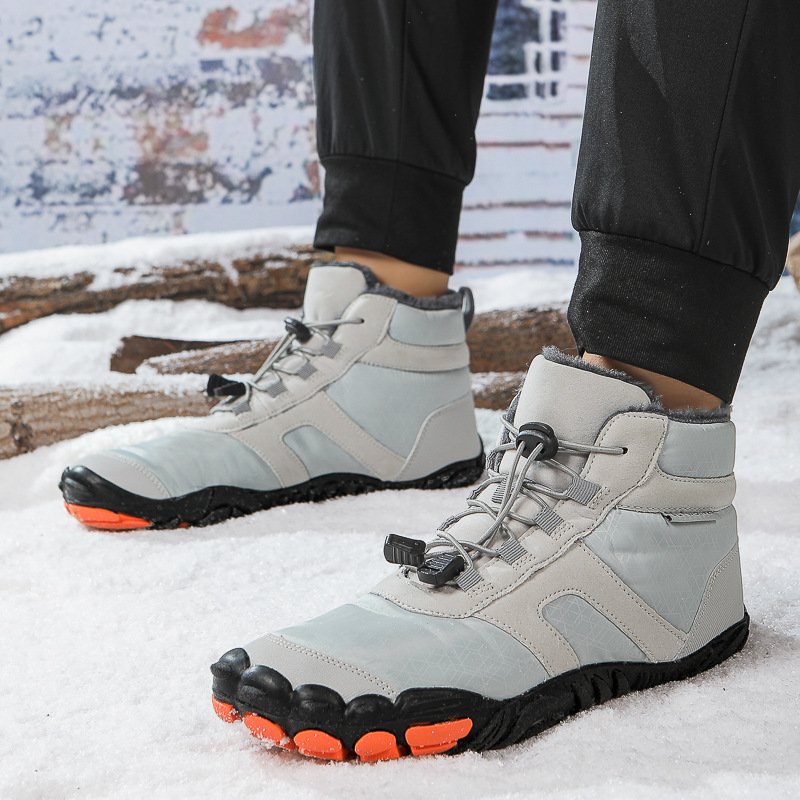 Fleece-lined Water-repellent Five-finger Snow Boots Thermal Non-slip Cotton-padded Shoes photo 8