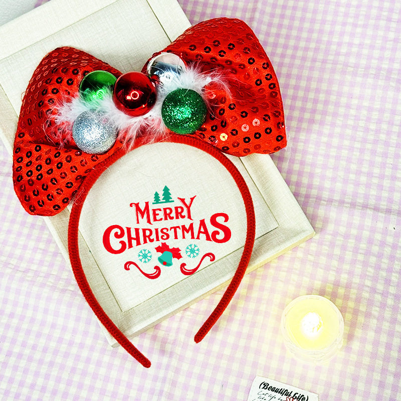 Christmas Tree Headband Women's Cute Bow Hair Accessory photo 2
