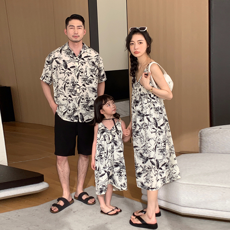 Family-matching Resort-style Printed Short-sleeve Shirt For Beachwear photo 4