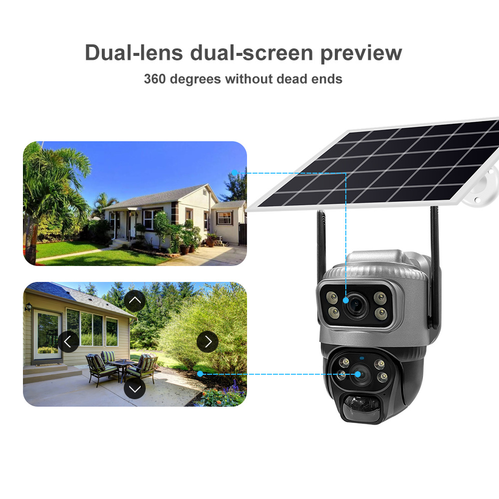 Dual-lens Solar-powered 4G Low-power Surveillance Camera photo 3