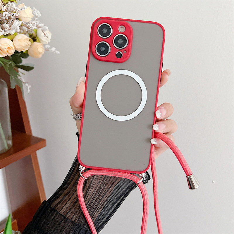 Magnetic Lanyard Phone Case Transparent Crossbody Drop-resistant photo 5