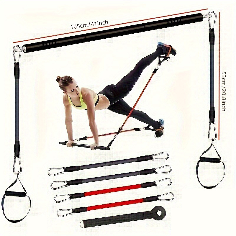 Multifunctional Strength Training Fitness Pilates Stick With Three Sections photo 5