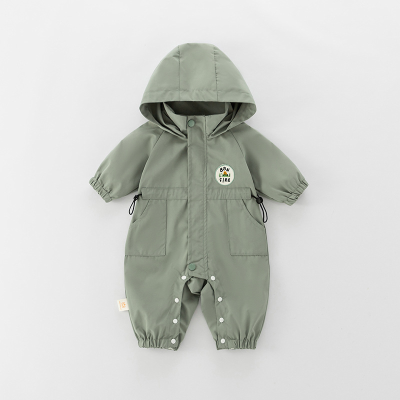 Autumn Workwear-style Waist-cinched Baby Romper photo 3