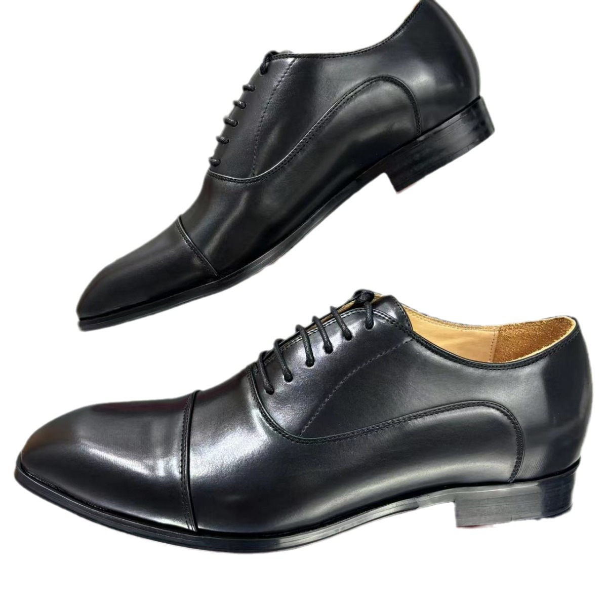 Matte-colored Leather Casual Shoes With Studded Red Soles photo 6