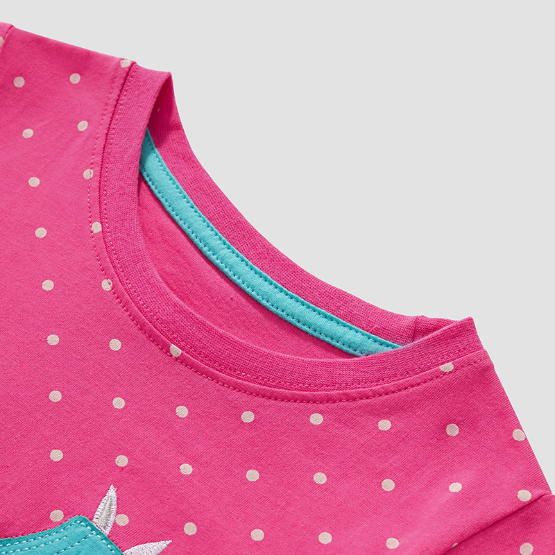 Polka-Dot Unicorn Embroidered Girls' Top photo 4