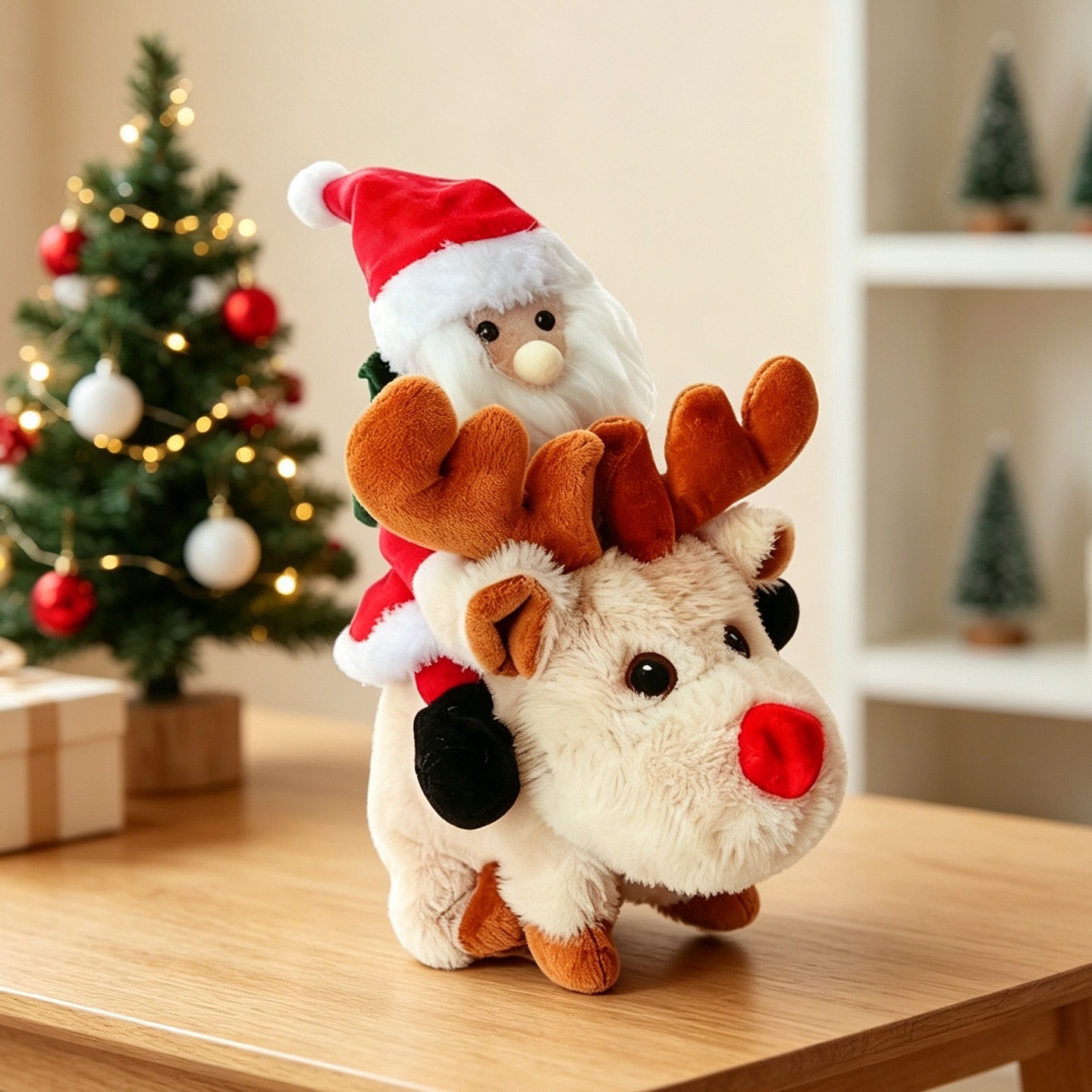 Santa Claus Riding A Reindeer Electric Toy photo 4