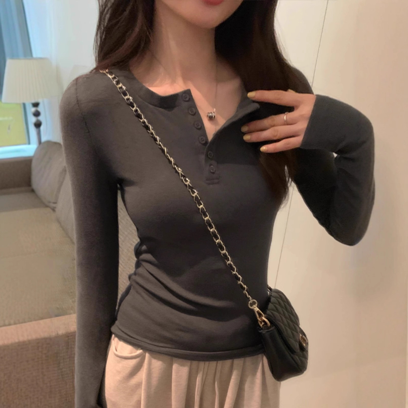 Women's Fashionable Casual Bottoming Shirt photo 8