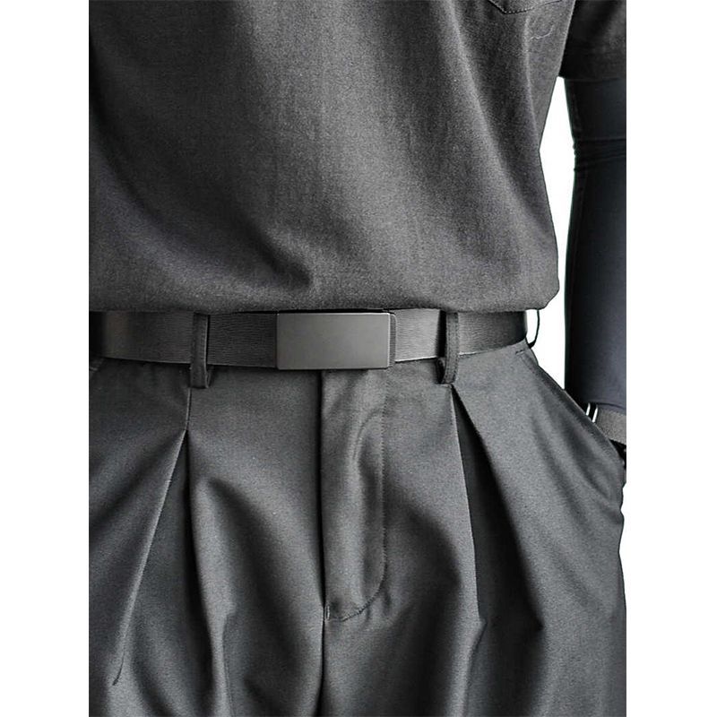 Simple Toothless Smooth-buckle Belt For Mencasual And Versatile photo 3