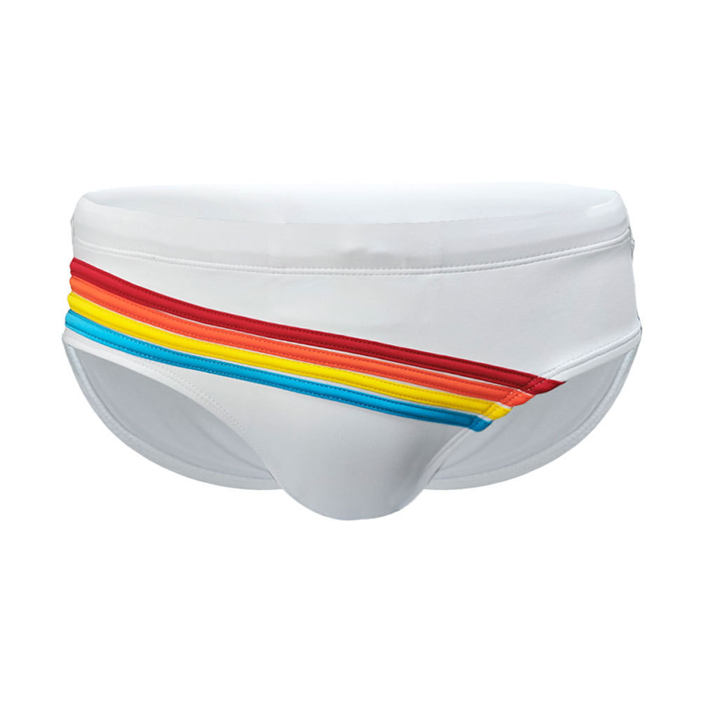 Triangular Three-dimensional Rainbow Swim Trunks Simple Stylish And Form-fitting photo 2