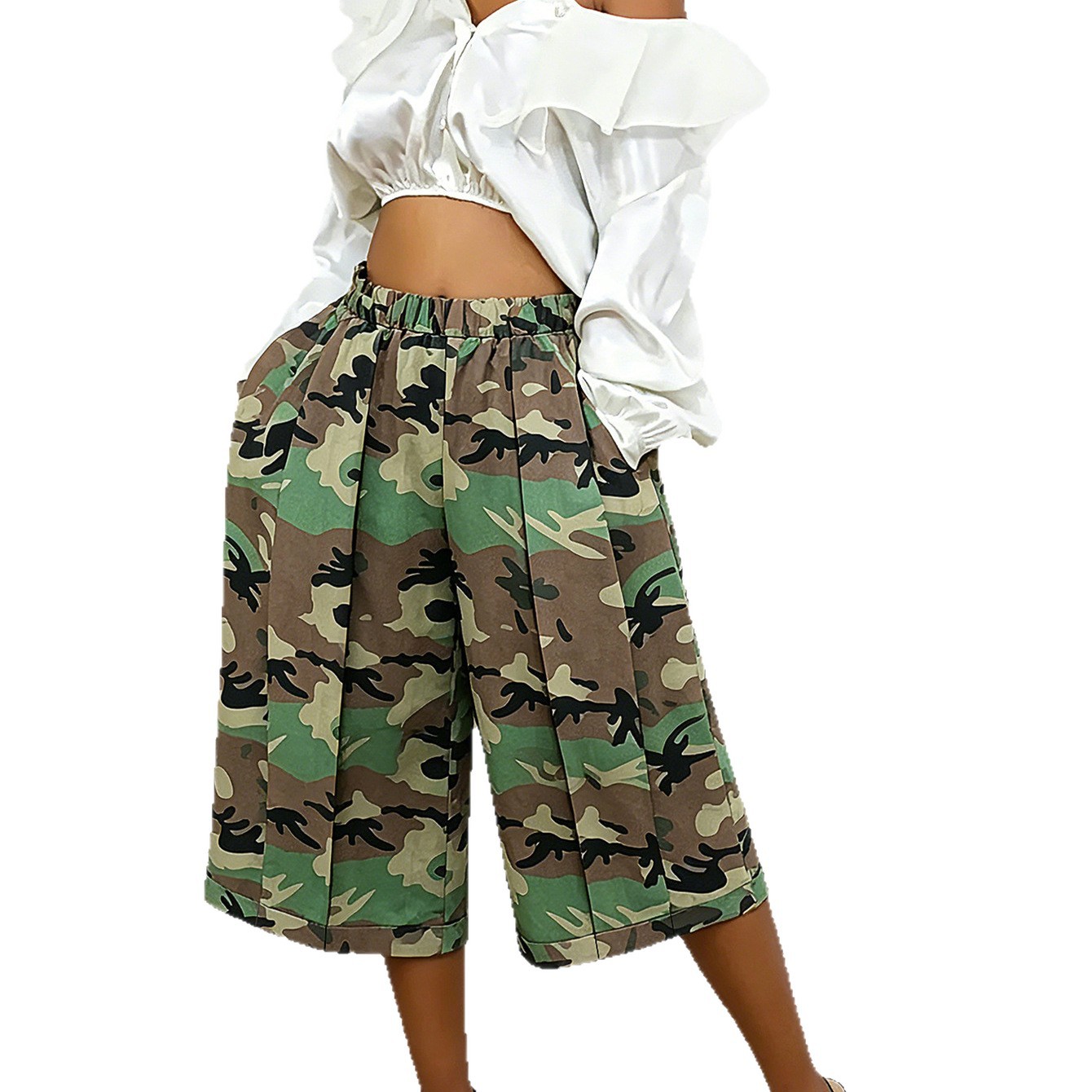 Fashionable Casual Camouflage Cargo Pants For Women photo 3