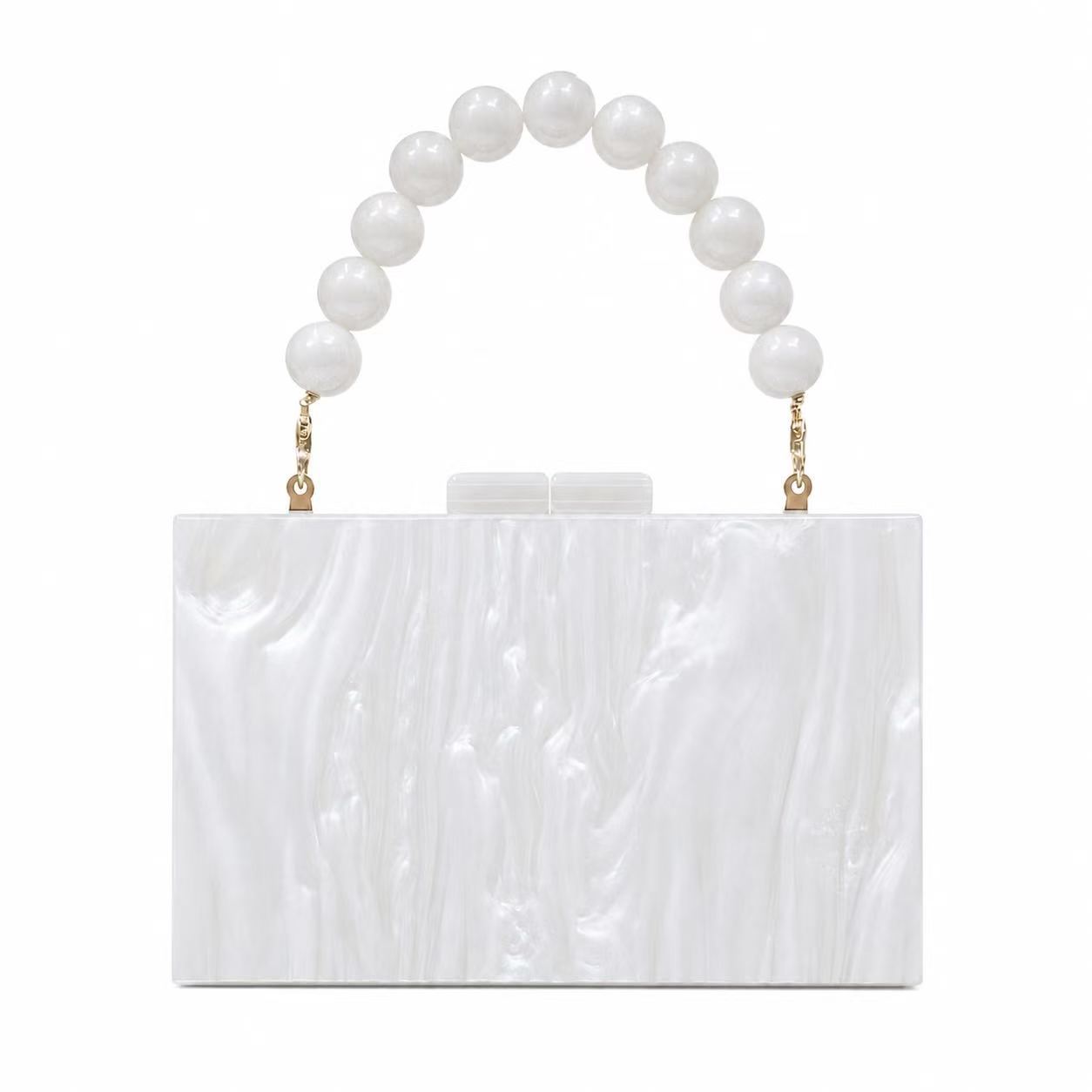 Stylish And Elegant Womens New Pearly Acrylic Evening Bag photo 2