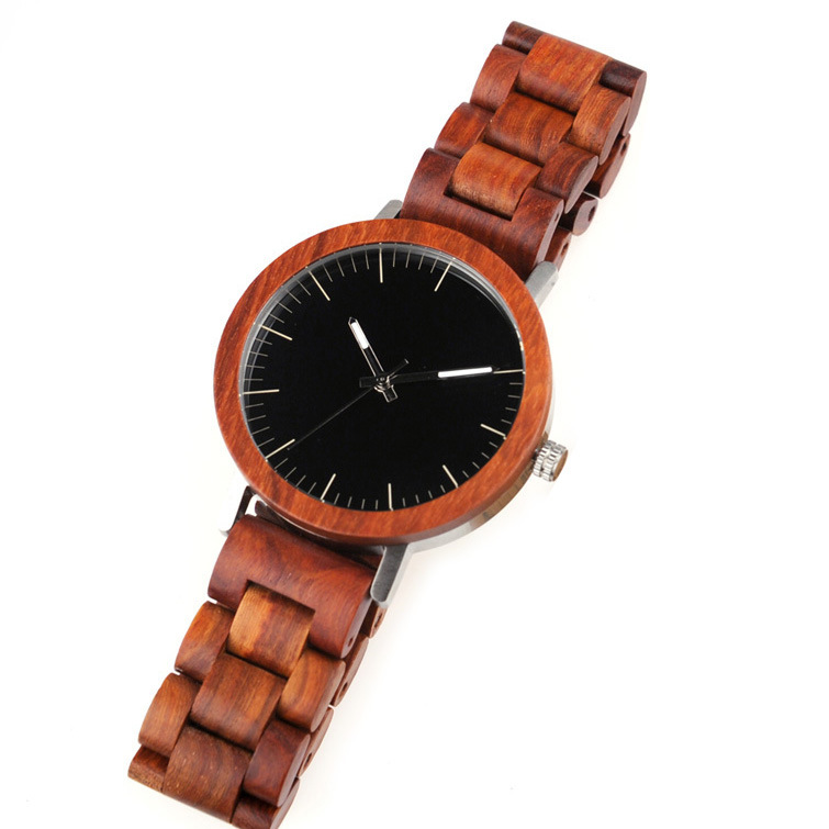 Simple Classic Wooden Analog Quartz Watch photo 5