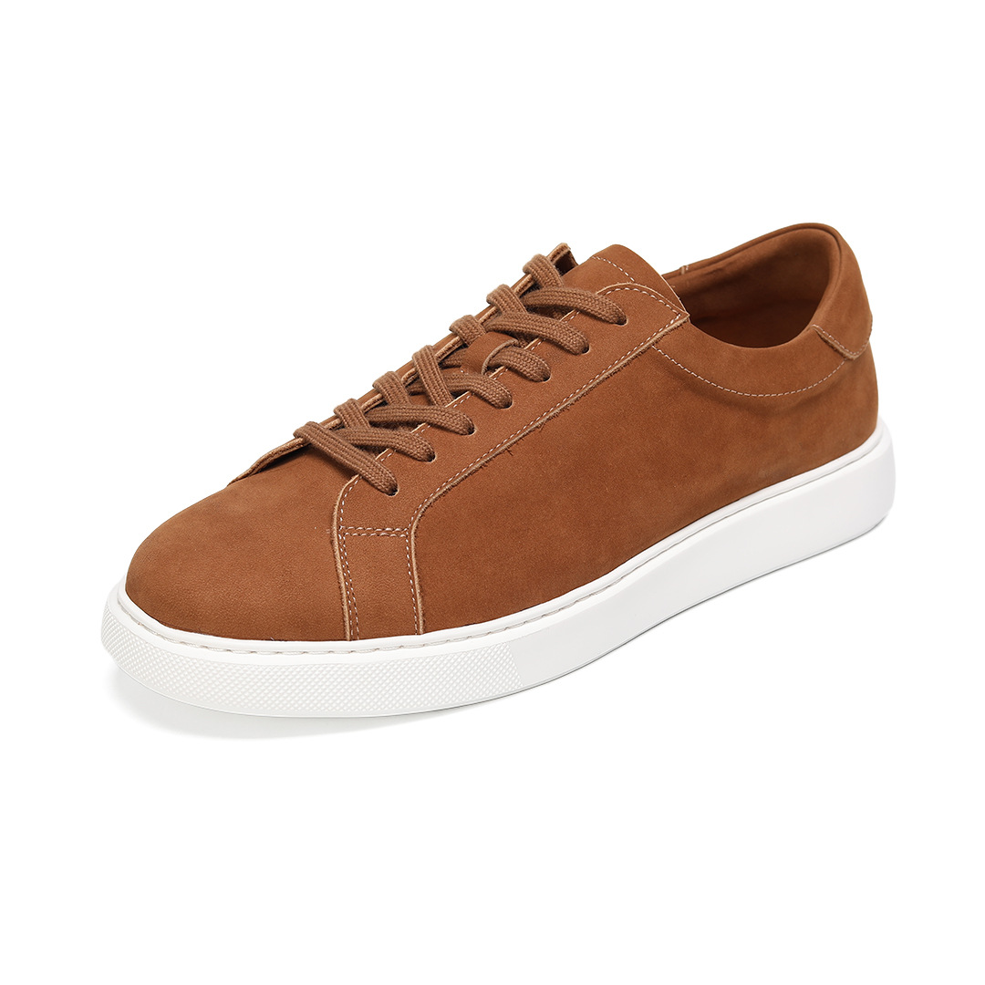 Washed Leather Sneakers Mens Casual Leather Shoes photo 4