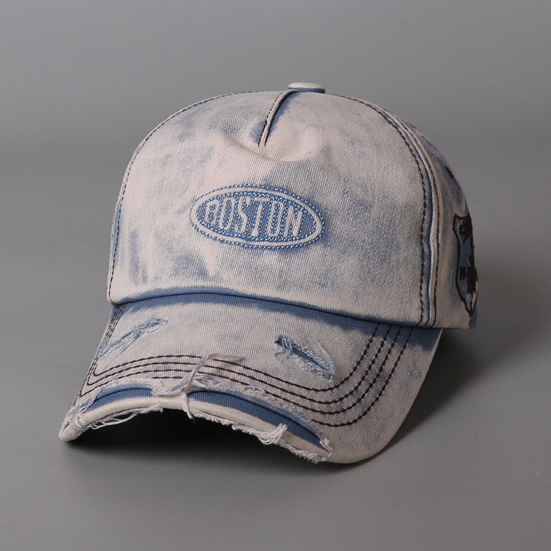 Mens Retro Distressed Ripped Baseball Cap photo 6
