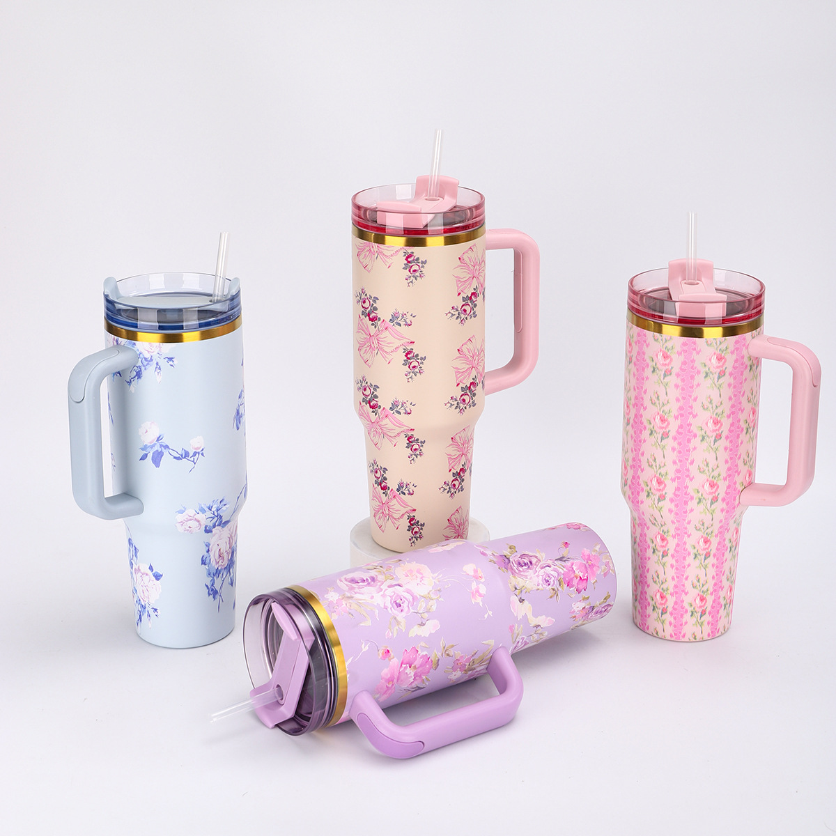Portable Car Ice Tumbler With Straw Stainless Steel Insulated Cup photo 5