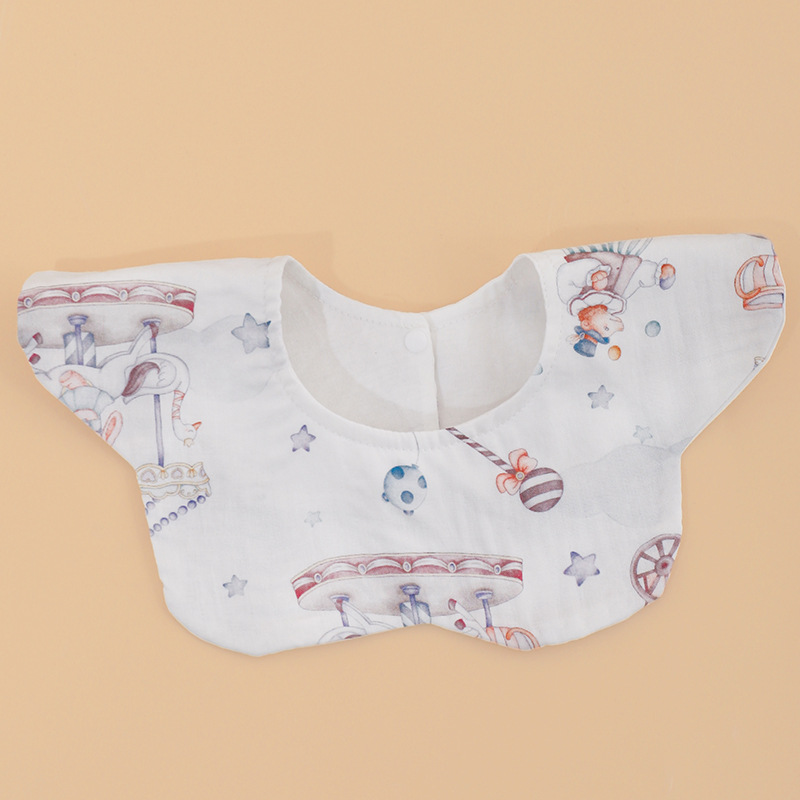 Petal Bamboo Cotton Waterproof Kids Bib Waterproof Baby Burp Cloth photo 4