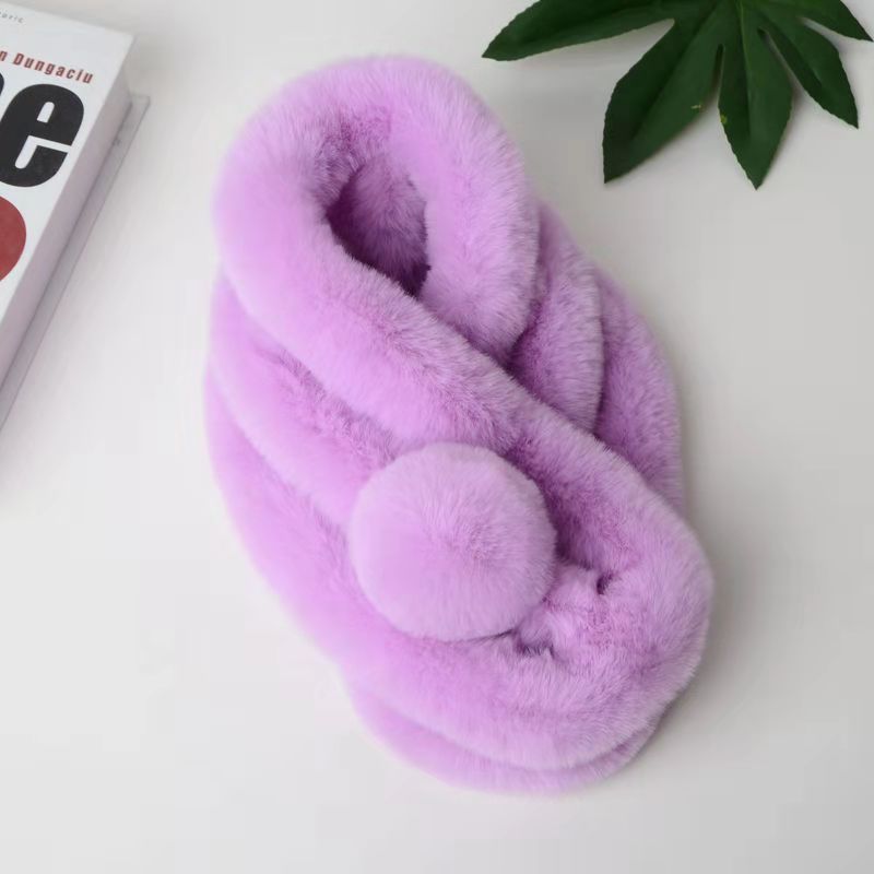 Rex Rabbit Fur Scarf For Women, Winter, Korean Style, Versatile, Thick And Warm photo 5