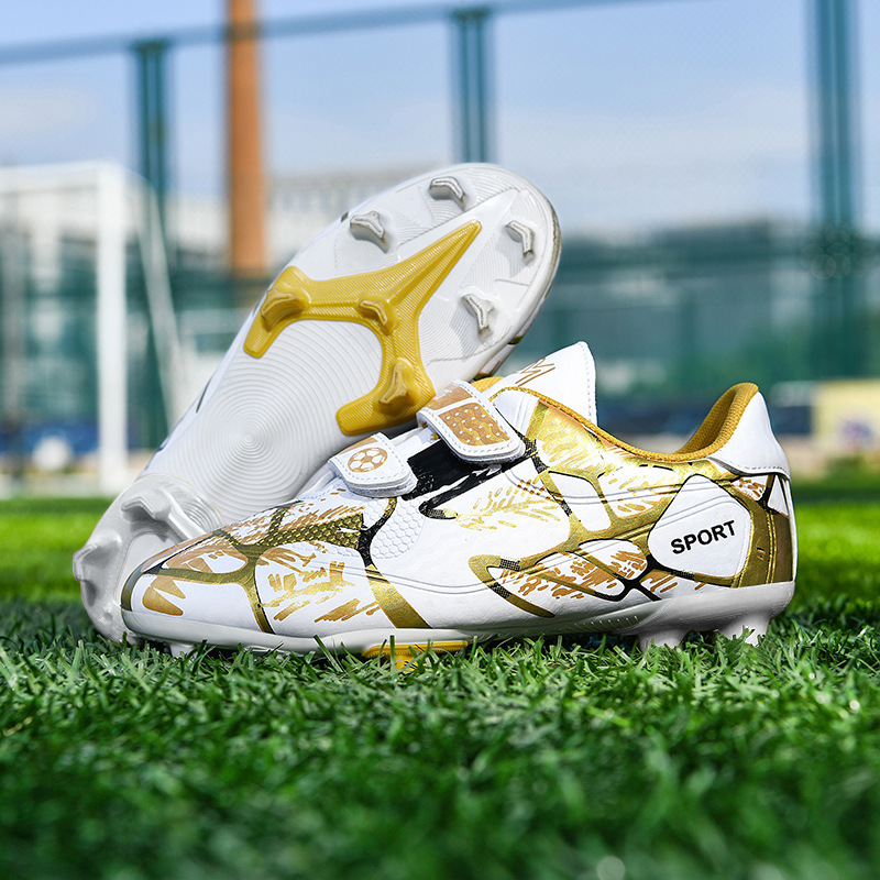Childrens TF Turf Cleats With Long Studs And Velcro Closure Soccer Shoes photo 5
