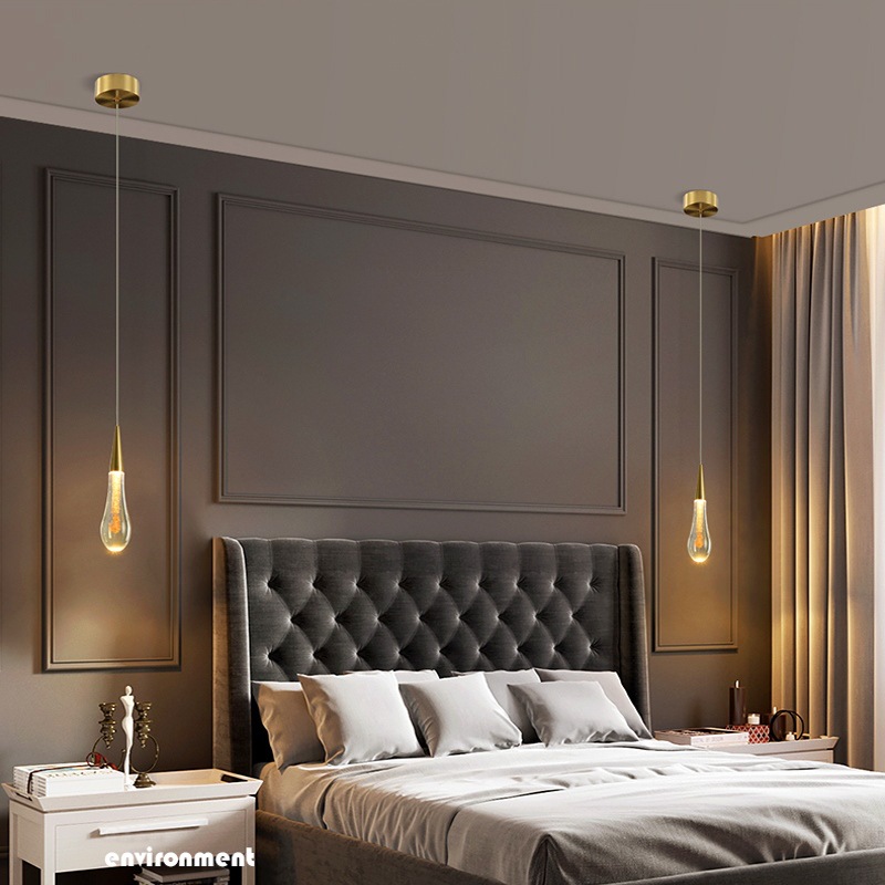 Creative Bedroom Bedside Chandelier Restaurantbar Droplet Pendant Light photo 4