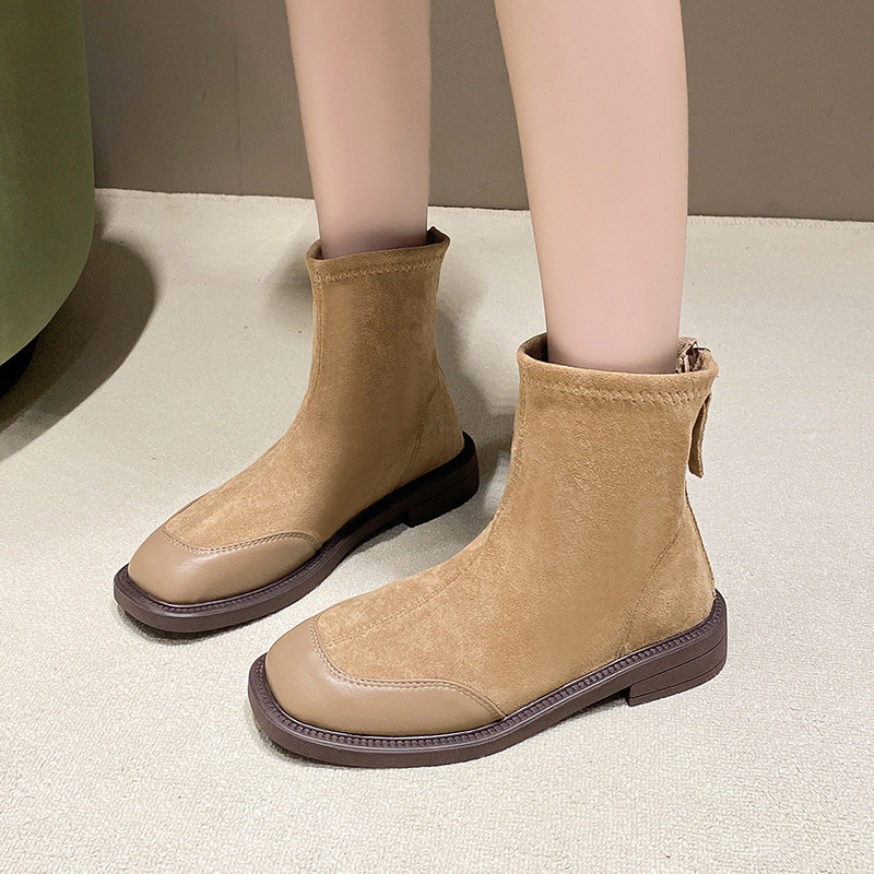 British-style Square-toe Boots For Women photo 4