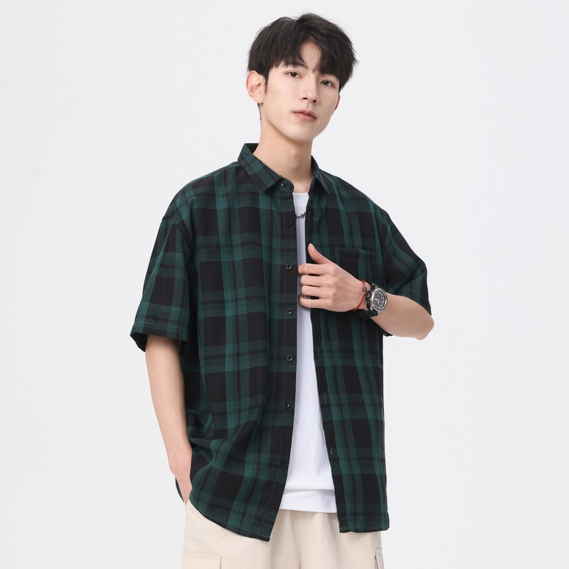 Men's Summer Japanese-style Casual Short-sleeve Shirt photo 1