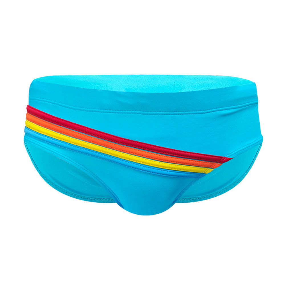 Triangular Three-dimensional Rainbow Swim Trunks Simple Stylish And Form-fitting photo 6