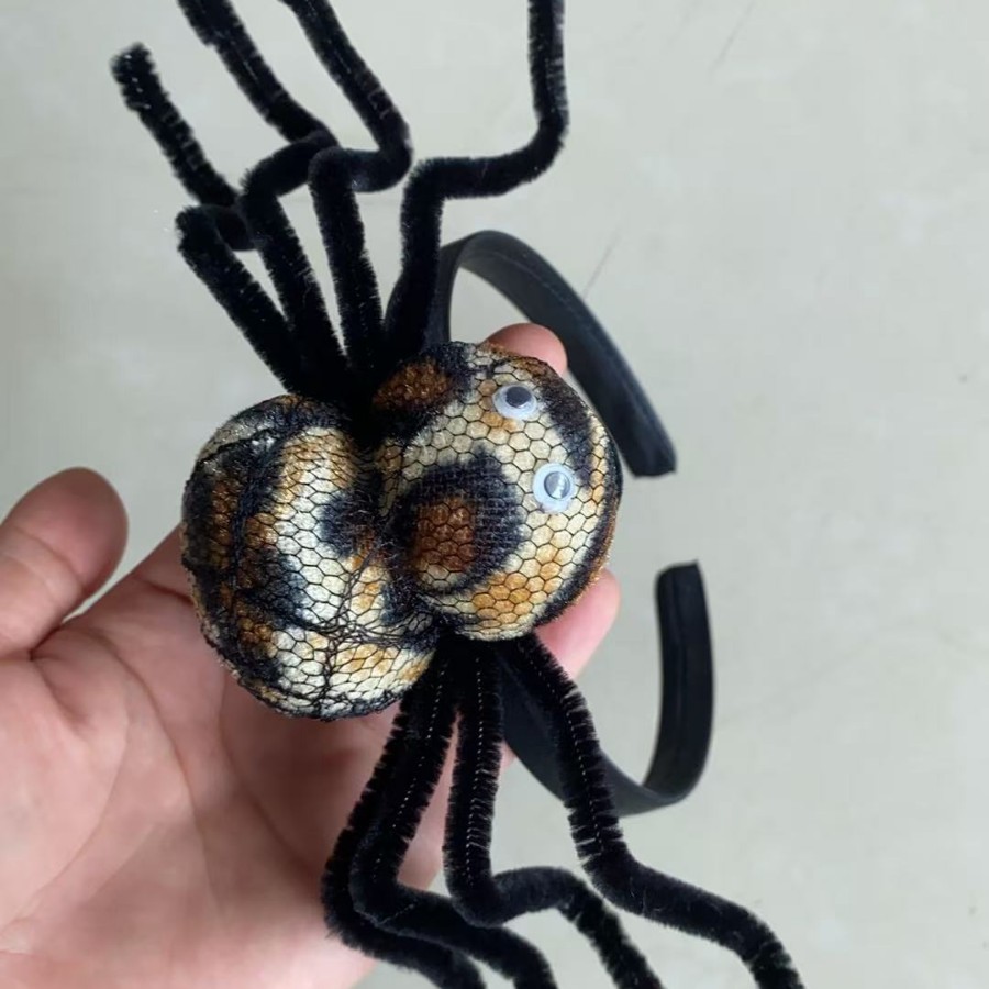 Decorative Fleece Stage Halloween Spider Headband photo 5