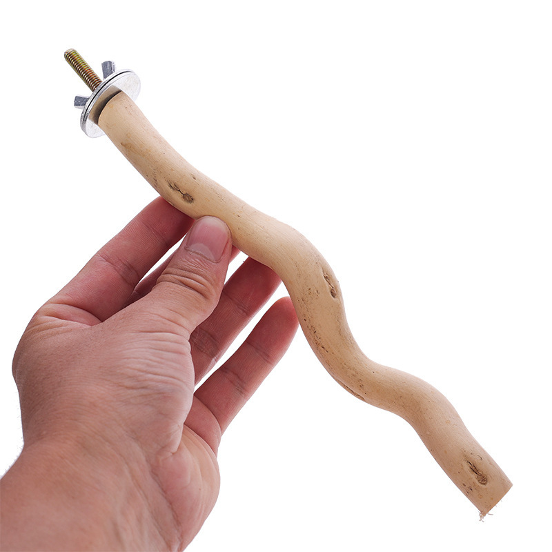Pet Parrot Solid Wood Bird Stand Toy photo 3