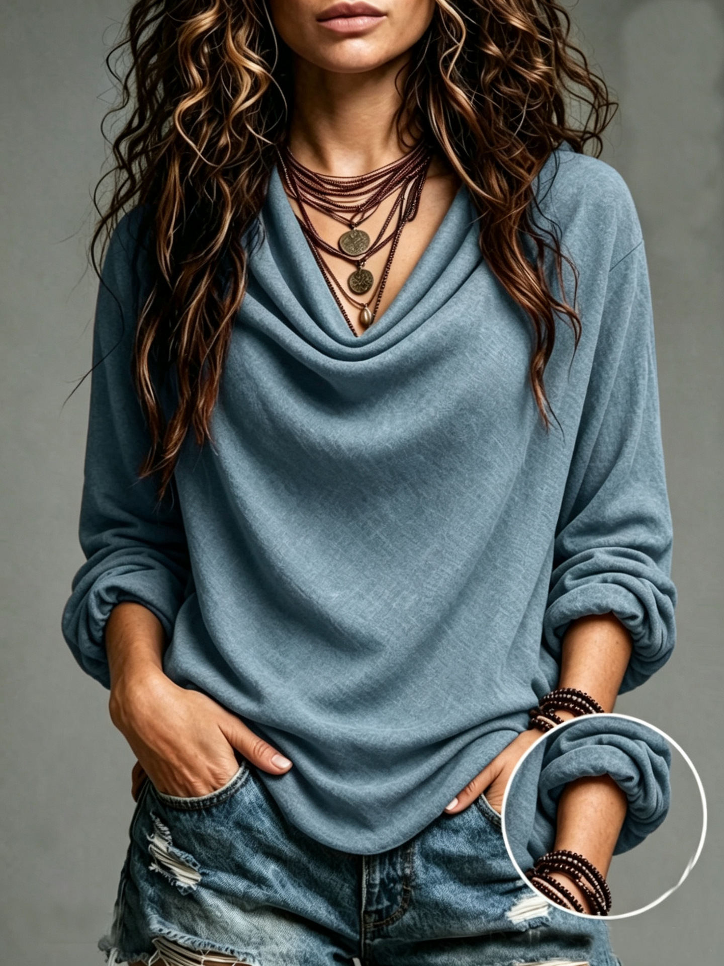 Women's Long-sleeve Turtleneck Top photo 6