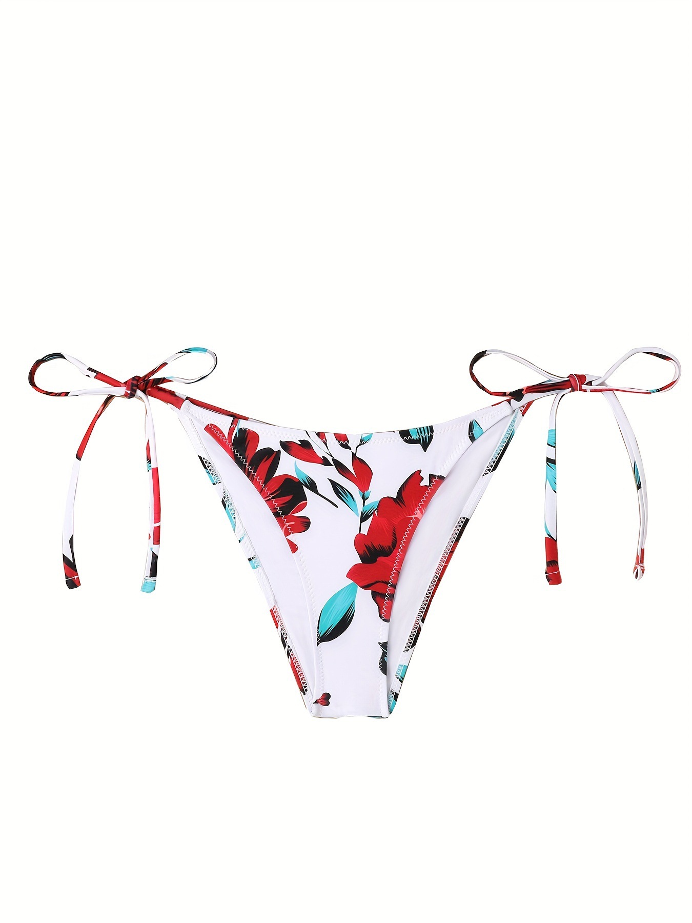 Sexy Strappy Two-piece Floral-print Swim Trunks In Multiple Patterns photo 6