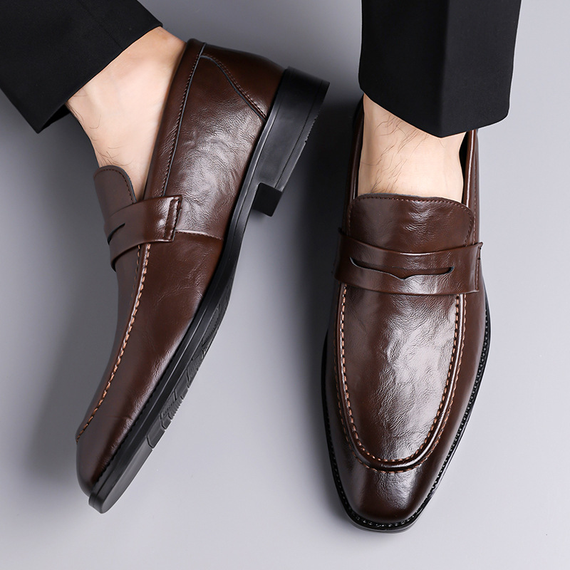 Large-size Slip-on Mens Leather Shoes Classic For Business photo 6