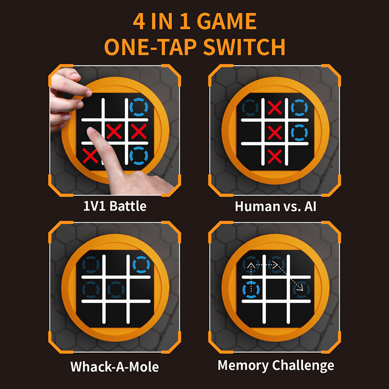 Super Tic-Tac-Toe 4-in-1 Memory Training Handheld Game Console photo 2