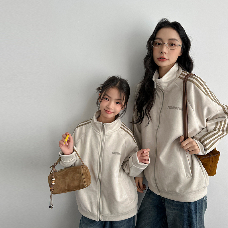 Parent-child Matching Outerwear American-style Spring And Fall Outdoor Outfits photo 4